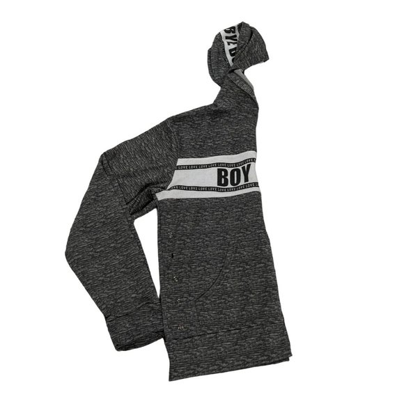 THRILL 94 Women's 3X Full Zip Hoodie Cotton Blend Zipper Graphic Print Gray - Picture 4 of 9